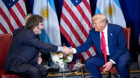 EL PRESIDENTE MILEI quien ha recibido el compromiso de pleno apoyo financiero del Gobierno norteamericano.