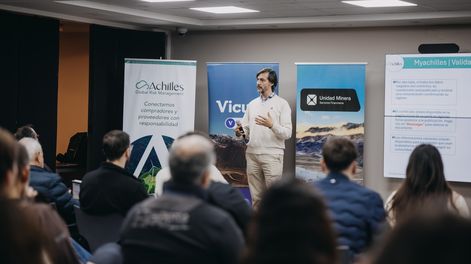 Víctor Esteve, director de Minería de Achilles, trabajó durante la mañana de este viernes con proveedores sanjuaninos en una capacitación sobre la plataforma obligatoria de Vicuña.&nbsp;