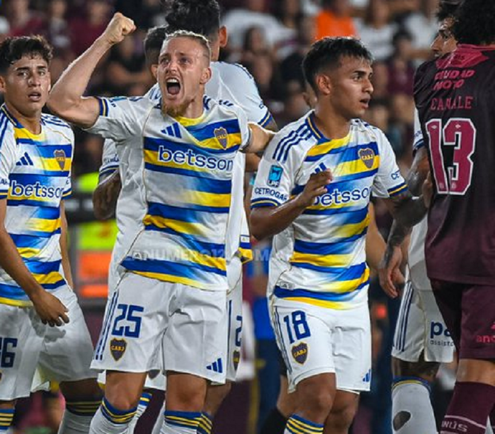 El gol de Santiago Ascacíbar para Boca Juniors abrió el triunfo ante Lanús en la Liga Profesional.