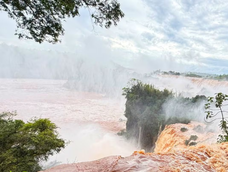 Alerta por un fuerte temporal en Misiones. (Fuente: gentileza La Voz de las Cataratas)