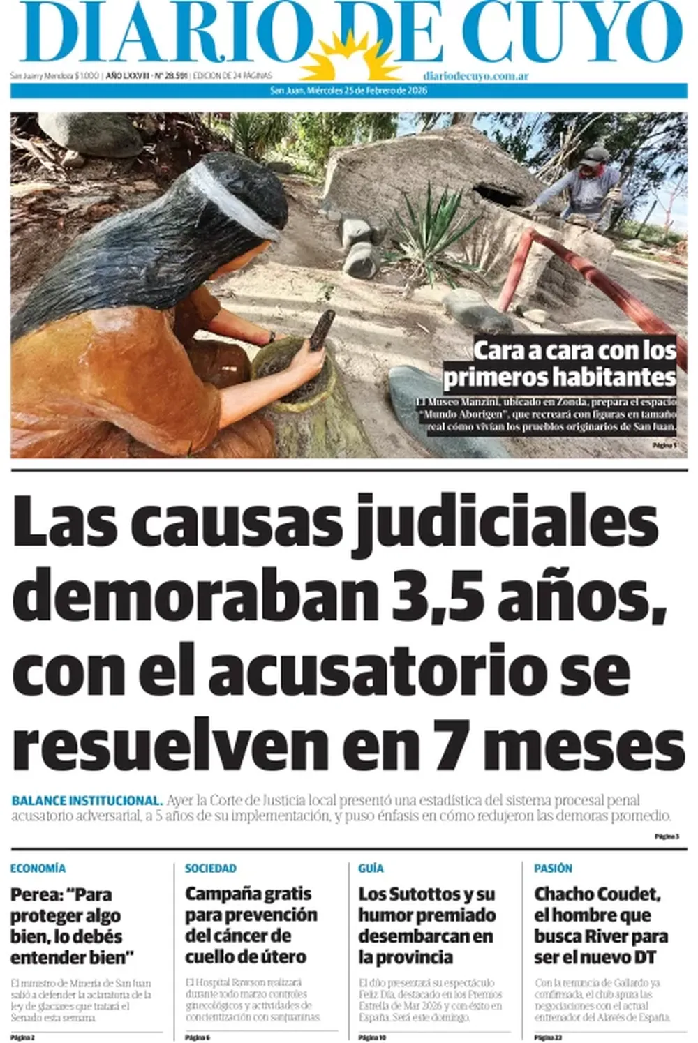 Tapa Edición 25 de Febrero 2026