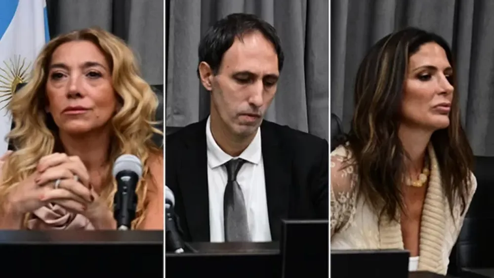 Verónica Di Tommaso, Maximiliano Savarino y Julieta Makintach, los tres jueces que estuvieron a cargo del juicio por la muerte de Maradona.