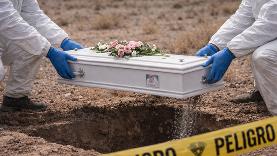 El complejo probatorio del hecho de violación en Rawson que dejó a una nena embarazada tuvo como prueba principal el ADN obtenido de la exhumación del cadáver de una bebé fallecida. Imagen hecha con IA.