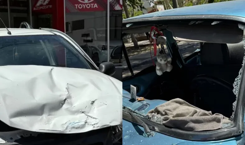 Un bebé de 10 meses y otros 4 pasajeros en un Falcon, con heridas luego de un impresionante choque