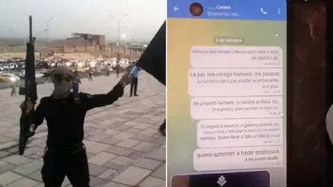 El contenido del celular del presunto extremista