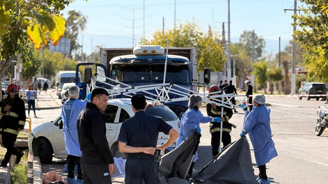 La imagen de la tragedia de Rivadavia, que se llevó la vida de una mujer de 64 años.&nbsp;