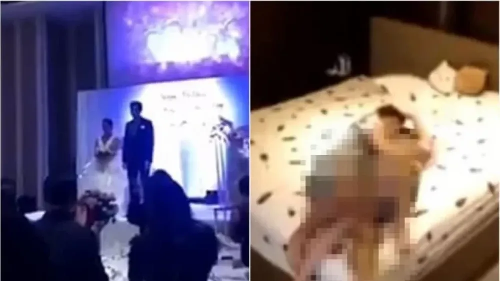 Se enteró que su novia le fue infiel y proyectó el video del engaño en la boda