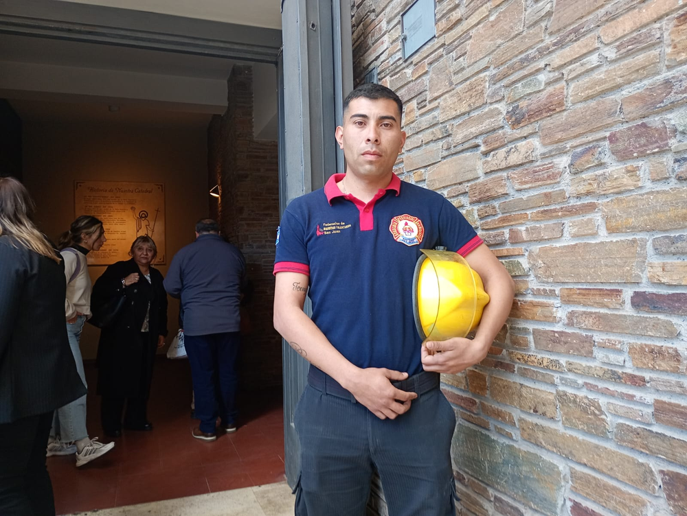 Rodrigo Tejada, jefe del Cuerpo de Bomberos Voluntarios de Albardón