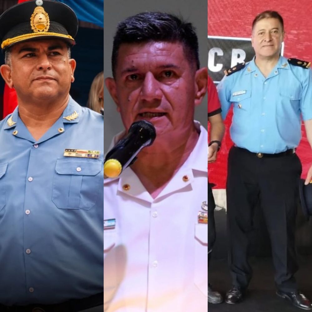 Marcelo Videla, Carlos Heredia y Rub&eacute;n Castro, tres de los tripulantes del helic&oacute;ptero.