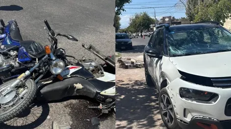 Triple choque en Salta y Juan Jufré: dos motociclistas terminaron hospitalizados