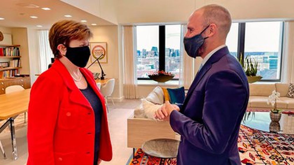 Guzmán se reunió con Kristalina Georgieva: “El diálogo estrecho continuará”