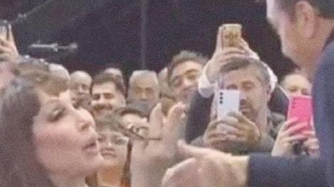 Moria Casán interrumpió un acto de Sergio Massa y se volvió viral