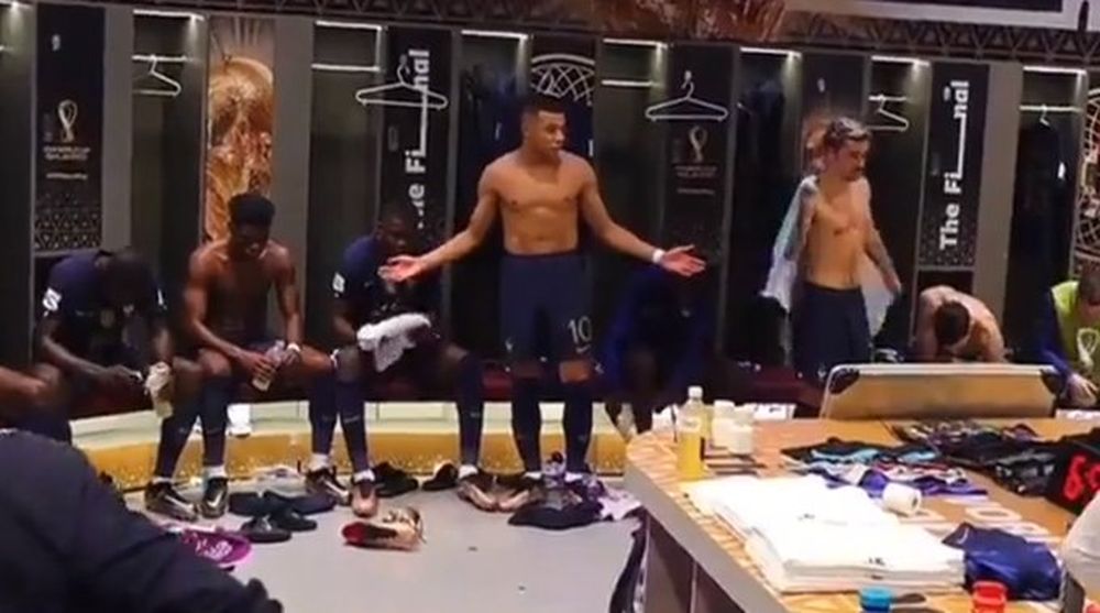 Se filtró el video de Kylian Mbappé en el entretiempo de la final con la Argentina: gritos, bronca e insultos