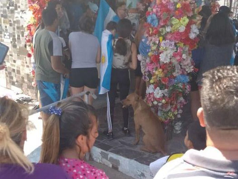 Así festejaron el título mundial en el santuario Difunta Correa