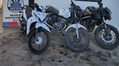 Golpe al robo de motos: la Policía recuperó tres vehículos robados en Mendoza