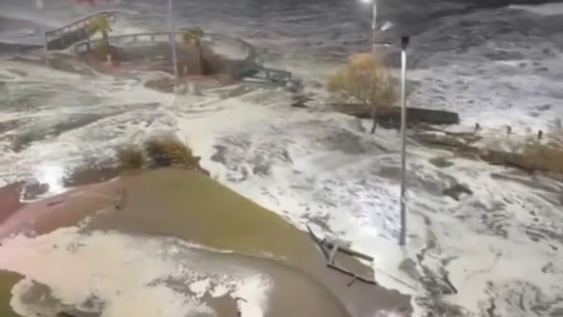 Ciclón extratropical en la costa atlántica.