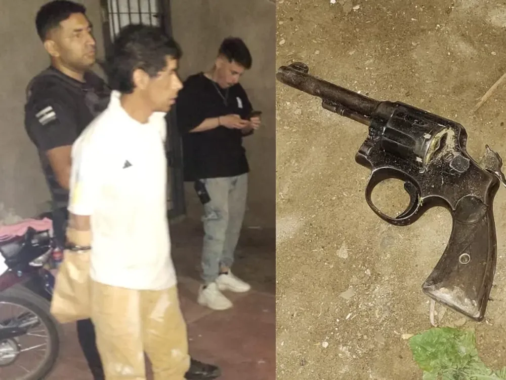 Chato Carrizo, el único detenido junto al arma secuestrada por la Justicia.