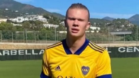 Haaland volvió a aparecer con la camiseta de Boca y desató una catarata de memes