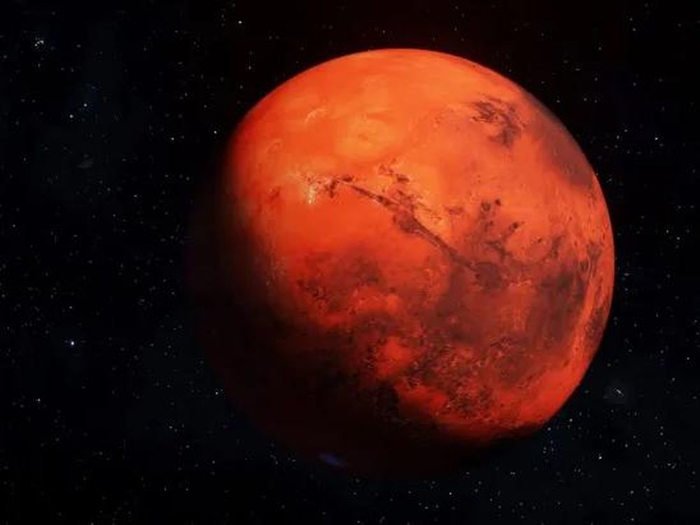 La NASA encontró una curiosa huella en un cráter de Marte