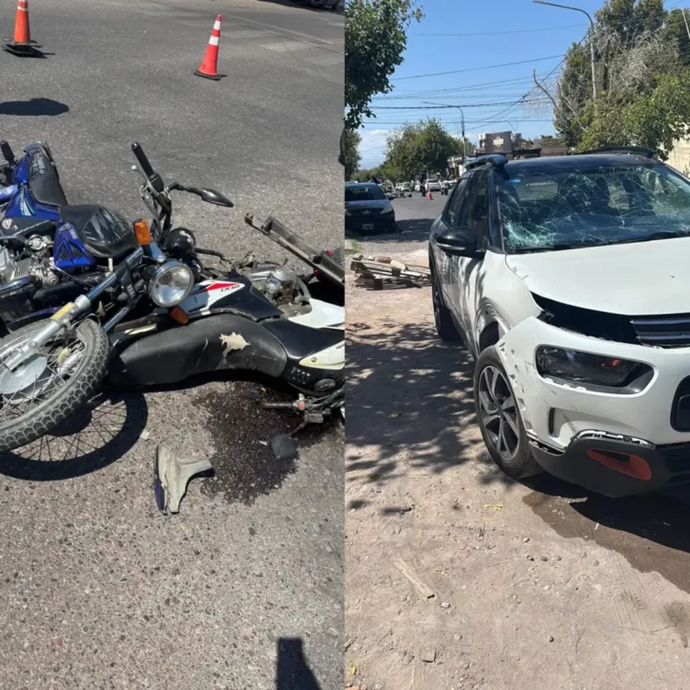 Triple choque en Salta y Juan Jufré: dos motociclistas terminaron hospitalizados