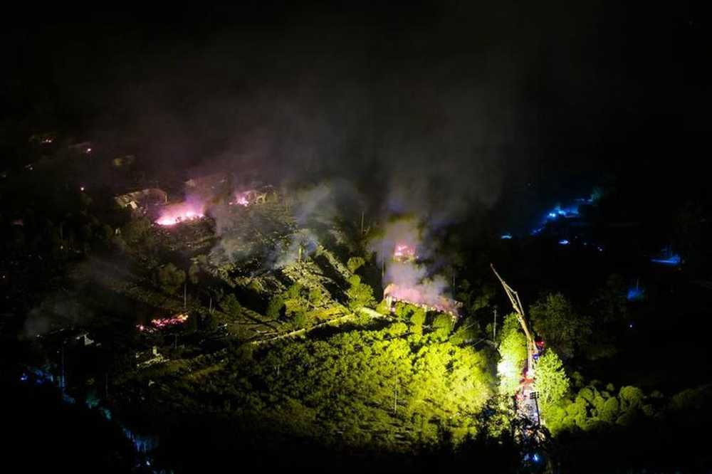 La fábrica donde ocurrió la explosión.