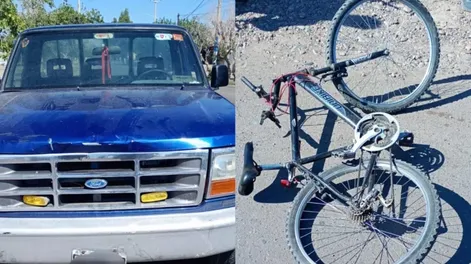 Fue hospitalizada una ciclista trasladada luego de ser embestida por una camioneta