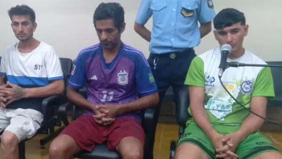 De izquierda a derecha, Leandro Gabriel Rubiño, Alejandro Daniel Palicho Páez y Cristian Fernando Muñoz.