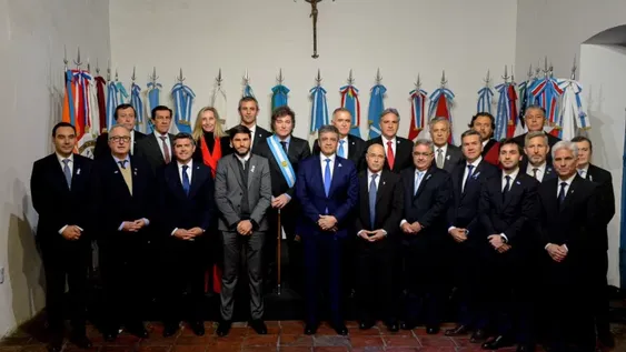 Milei con gobernadores. Imagen de archivo