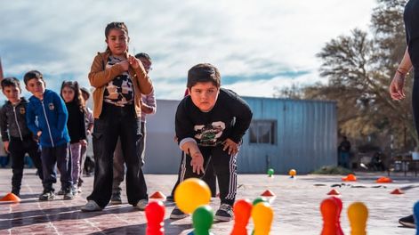 Los chicos de Mogna, en Jáchal, tuvieron su festejo del Día del Niño.