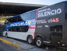 Mañana, un colectivo ploteado contra la trata de personas permanecerá estacionado frente al Centro Cívico.