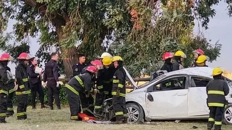 Así quedó uno de los vehículos siniestrados.