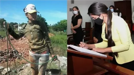 Trabajó de albañil para pagar sus estudios y se recibió de abogada