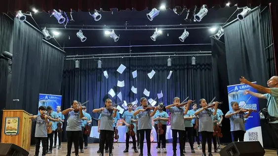 El de Albardón es uno de los núcleos de la Orquesta Escuela que hay en la provincia