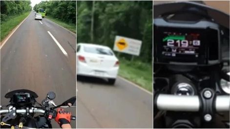 Se filmó conduciendo su moto a más de 215 km/h en una zona protegida de Iguazú