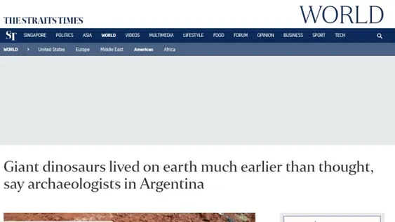 El hallazgo paleontológico local, noticia en el mundo entero