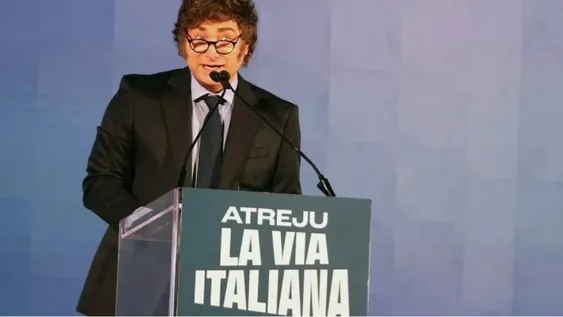 MILEI. El Presidente fue uno de los oradores de Atreju 2024, organizado por la juventud conservadora italiana que apoya a Giorgia Meloni.