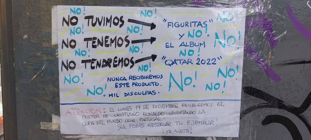 El hilo viral con carteles de kioscos que no tienen las figuritas del Mundial