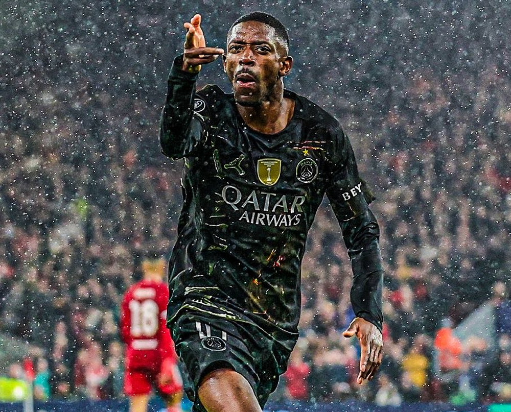 Ousmane Dembélé fue la figura del PSG en la Champions League con un doblete ante Liverpool en Anfield. &nbsp;