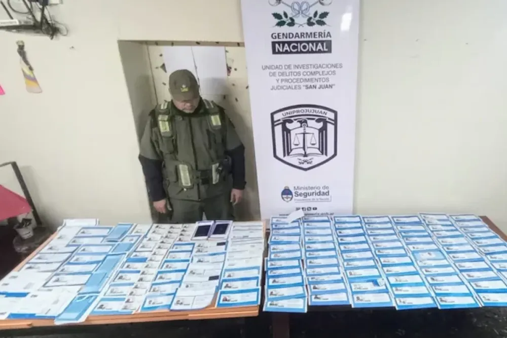 Durante el allanamiento se secuestraron decenas de DNI.