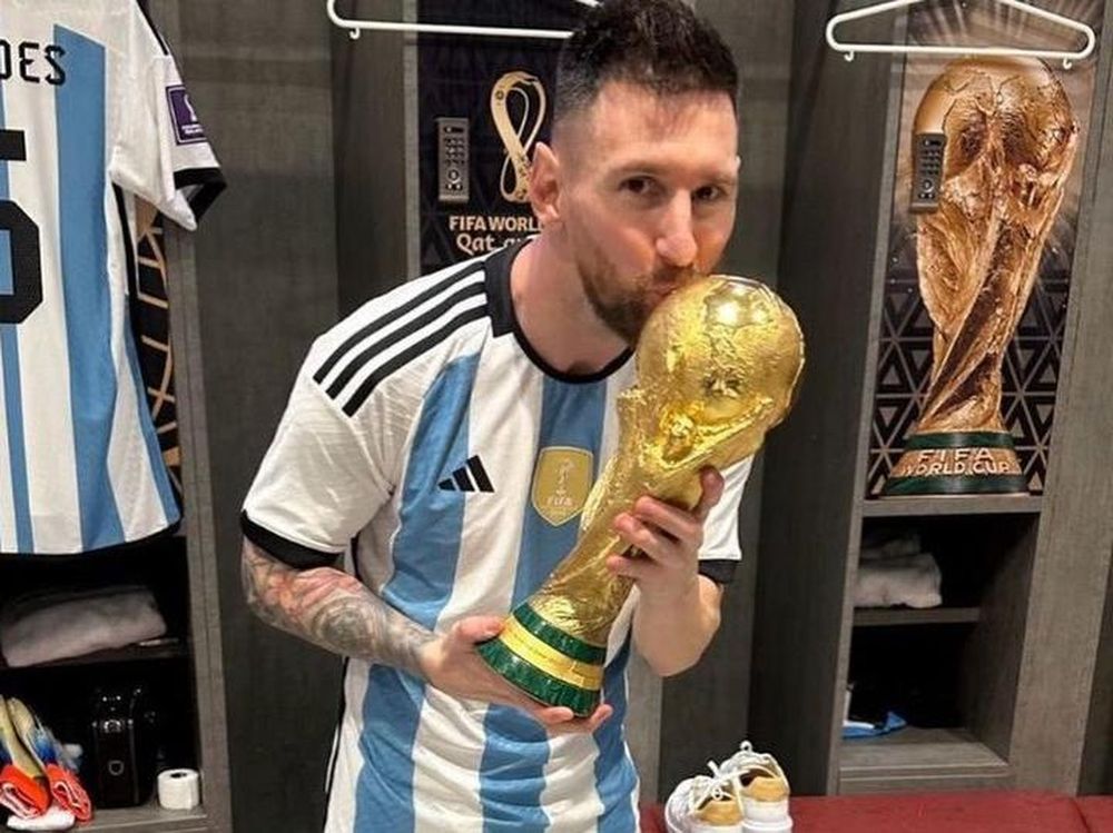 Messi y una serie de fotos inéditas a un año del título en Qatar