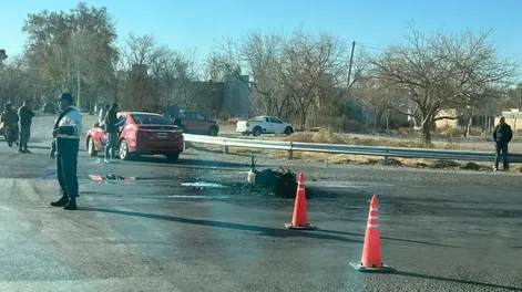 Accidente en la Ruta 20: qué dice el parte médico de la pareja que iba en la moto que se incendió