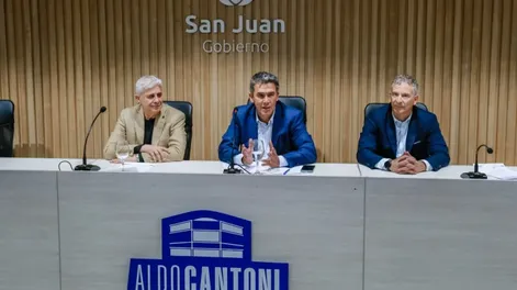 Oficial. Daniel Martinazzo, Pablo Tabachnik y Pablo Aubone encabezaron la presentación formal de los Panamericanos.