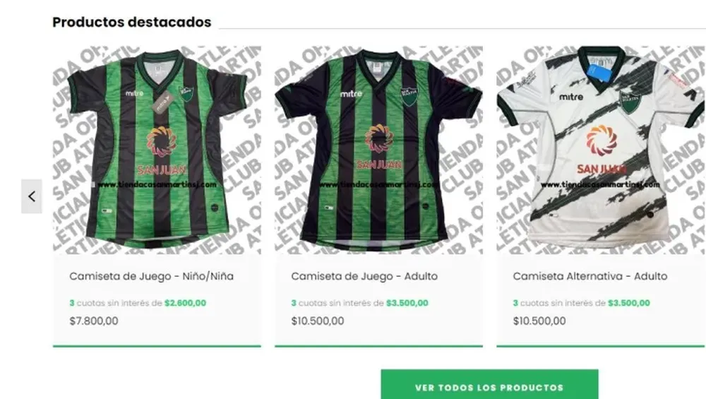 San Martín se moderniza: es el primer club sanjuanino en tener su tienda virtual