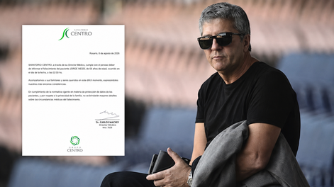 El comunicado del Sanatorio Centro precisó la hora del fallecimiento de Jorge Messi y pidió preservar la privacidad de su familia.