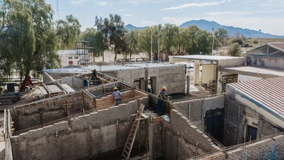 La obra de la Escuela Gascón. en Jáchal, entró en la etapa final.