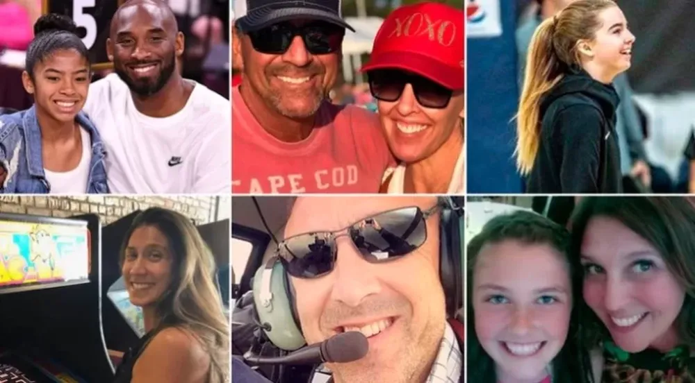 Quiénes eran las personas que murieron en el helicóptero junto a Kobe Bryant