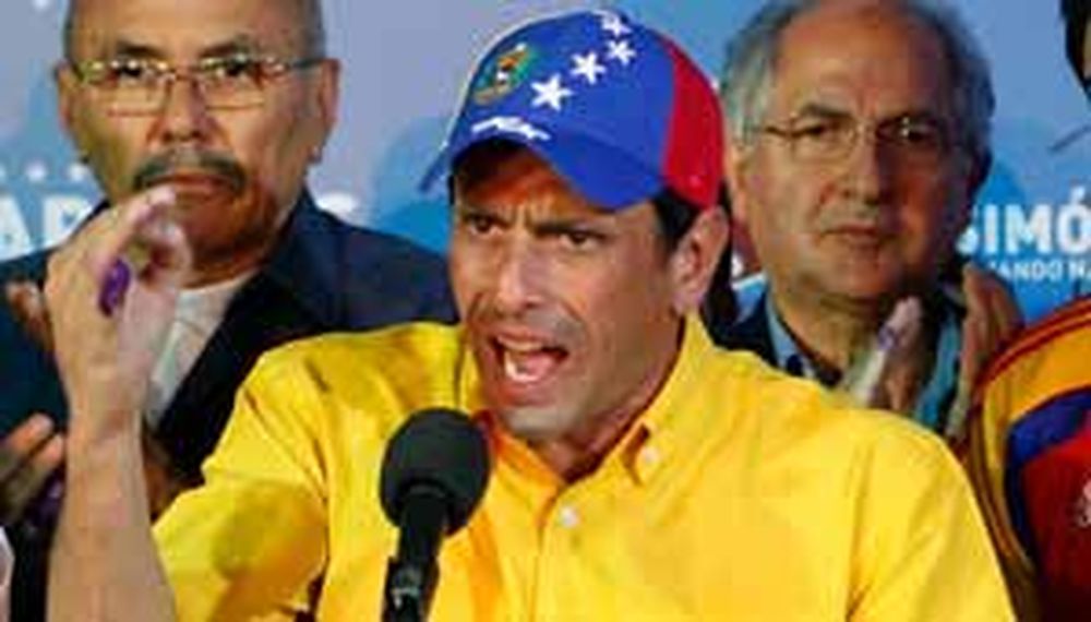 Capriles no reconoce el triunfo de Maduro en Venezuela