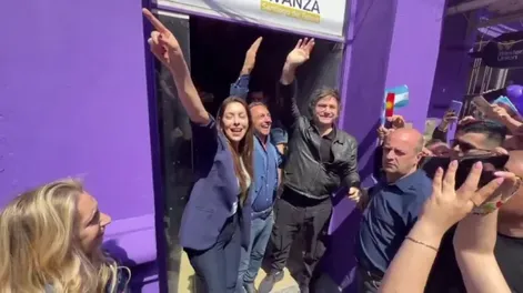 Javier Milei en Santiago del Estero.-