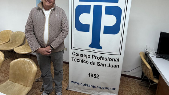 Ricardo Coria, presidente del Consejo Profesional Técnico de San Juan. Foto: Gentileza