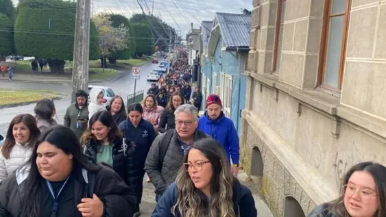 Evacuación en Punta Arenas, Chile.